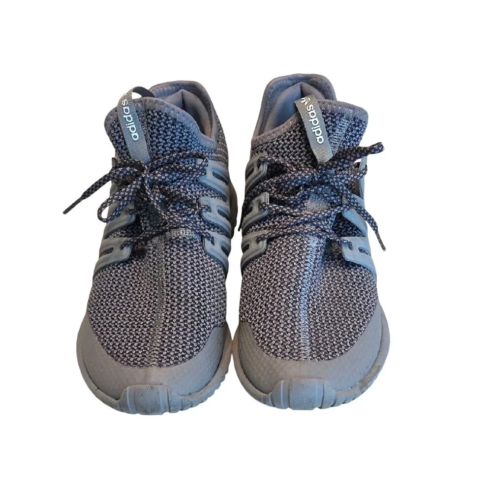 Adidas Gray Knit Original Tubular RADIAL Running Shoe - Picture 1 of 8